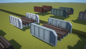 Steel Through Girder Bridge - Light Gray, White, Oxide Red, Faded Green