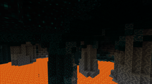 Naturally spawning Sculk Moss in the Deep Dark
