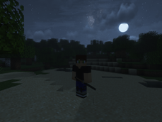 Screenshot with sheathed sword