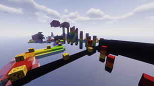 Cinematic shot from Lucky Block Challenge Race