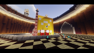 Cinematic shot from Lucky Block Challenge.