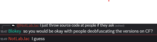 Deobfuscation and modification authorized