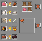 Smelting and other crafting recipes