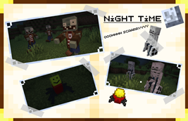hostile mobs at night