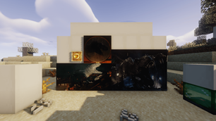 In-game look at the Jurassic Franchise Paintings resourcepack.