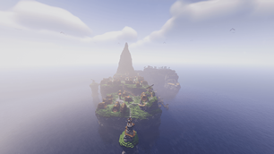 In-game look at the Isle of Berk HTTYD Berk Island map.