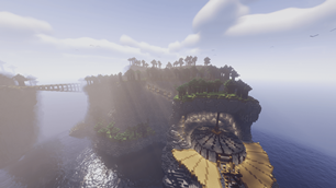 In-game look at the Isle of Berk HTTYD Berk Island map.