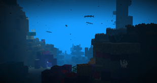 Deep Coral Reef, Giant Clams and Barracuda