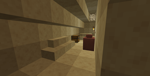 Inside large desert temple