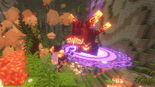 Black Hole eating a Luxtructosaurus 