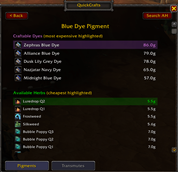 Player Housing Dye Details