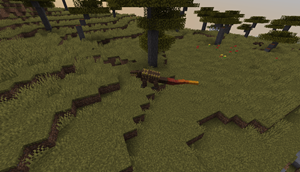 Megalania roaming around savanna biome