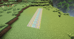 gold and diamond stone brick pathway