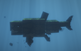Wild Prehistoric fish swimming in deep waters