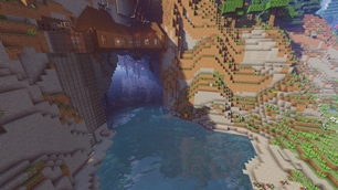 River with Cave