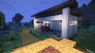 Tractor In Garage