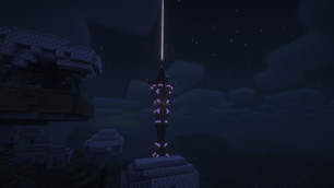 Magic tower at night