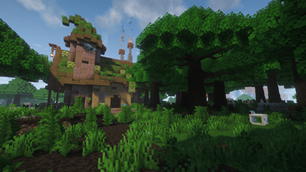 Mushroom Quest Witch Cottage and stump.png