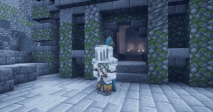 Chess Board knight armor colored in blue
