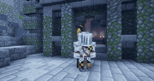 Chess Board knight armor colored in black