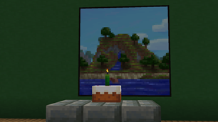 And a cake in a room with Green Terracota walls!