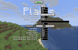 settings screen