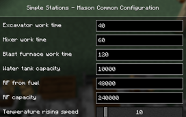 Config settings