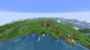 Village in the distance