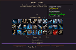Setup Wizard (Items)