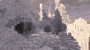 Ice in cold biomes.
