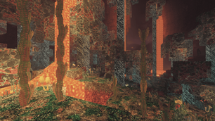 Warped forest biome.