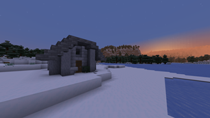 Snowy Valley Sunset