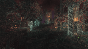 Nether world - Warped Forest biome