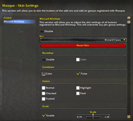 Masque Options Menu