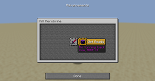 Your first Herobrine advancement