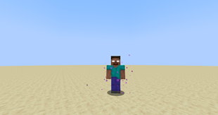 Herobrine by day in a flat world