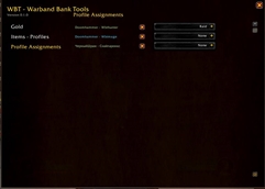 Item profiles assignments