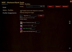 Configure item stocking profiles