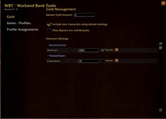 Set per-character or global default gold caps