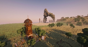 Pillager encampment near the ocean