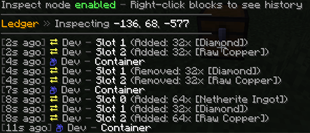 Ledger chest Inspect