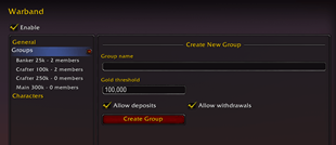 Lantern Warband - Groups page