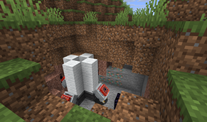 A carefully excavated mine. Watch your step!