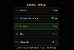 spell menu