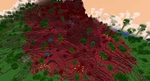 Large area of infected land