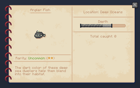 Journal entry for Angler Fish from Spawn