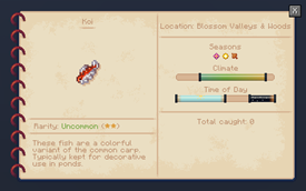 Journal entry for Koi from Environmental