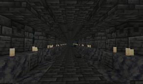 A passage, sculk-ridden yet perfectly orderly