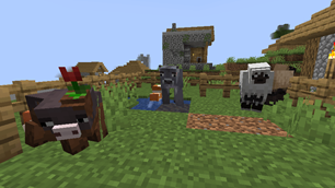 A variety of farm mobs