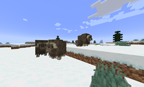 Musk Oxen spawn in Snowy Plains.png